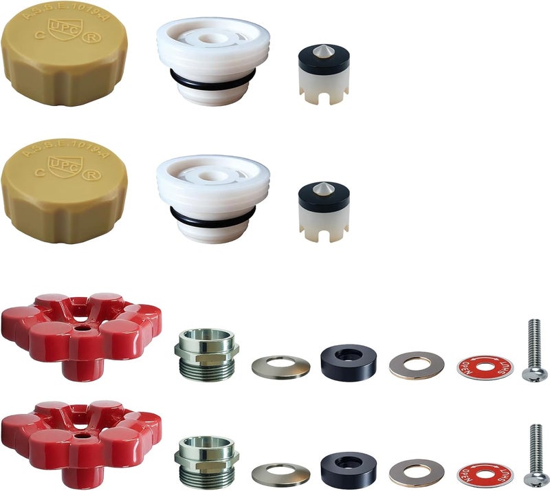 Young Dance Universal Outdoor Faucet Repair Kit (VACVBKX1B Vacuum Breaker,Metal Handle),Wall Hydrant Complete Replacement Kit,Anti-Siphon Frostproof Faucet Valve Hose Faucet Fitting Repair Kit（2Pack） - Image 1